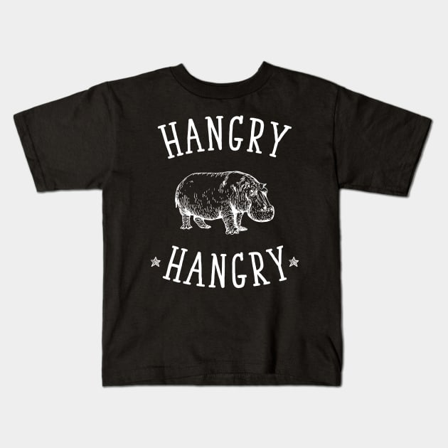 Hippo Hangry Hangry Kids T-Shirt by captainmood